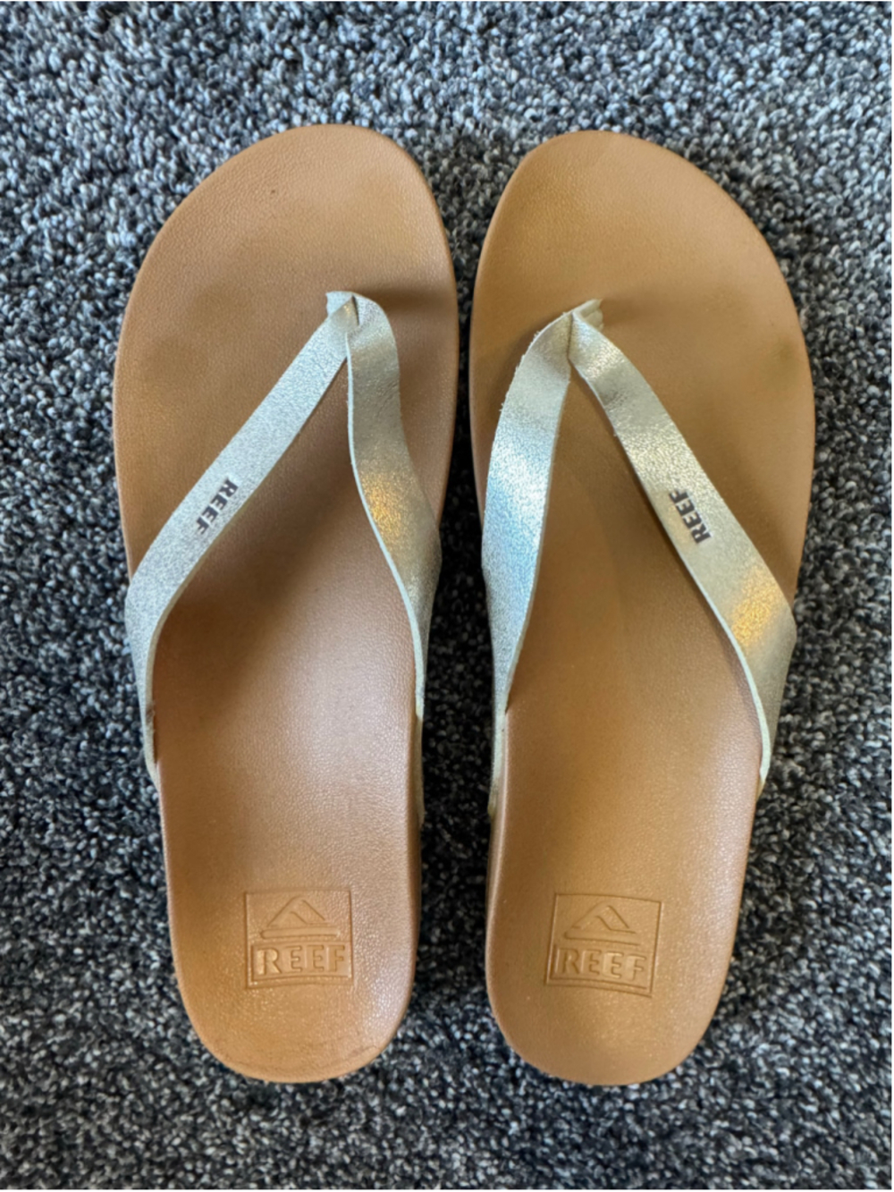 Women's Reef Cushion Bounce Court Sandals in Gold Size 9